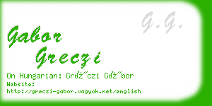 gabor greczi business card